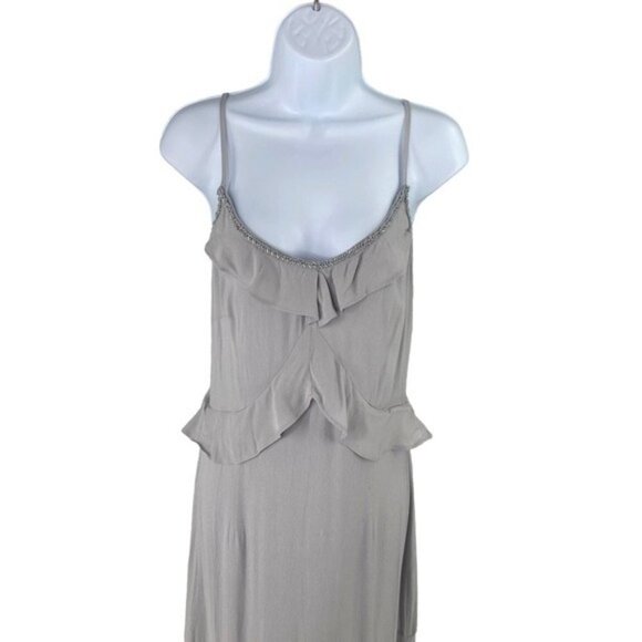 Lovestitch X Petal & Pup | NEW Tanya Beaded Maxi Dress in Grey Size M - Picture 5 of 12